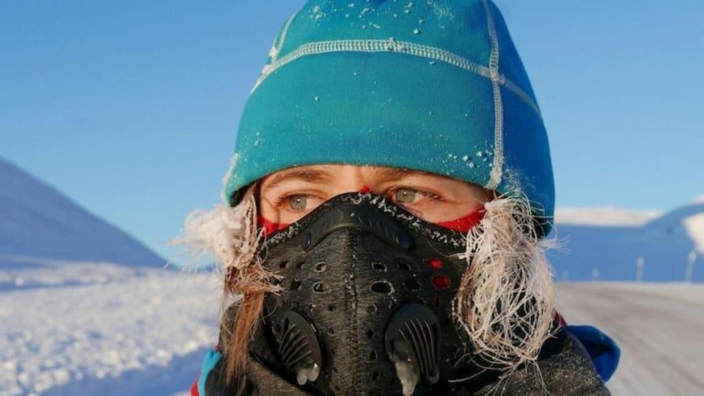 Bego Alday durante la Artic Ultra de Canadá