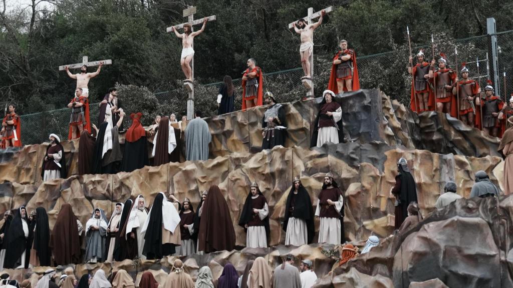 La representación en el Monte del Calvario.