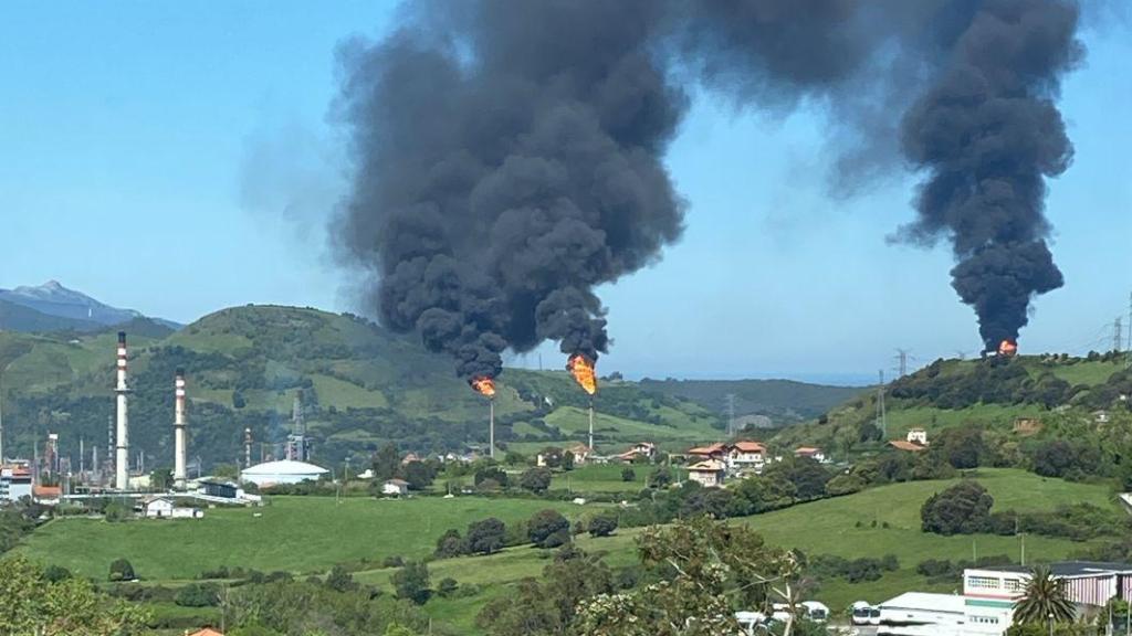 Imagen de Petronor tras el apagón eléctrico
