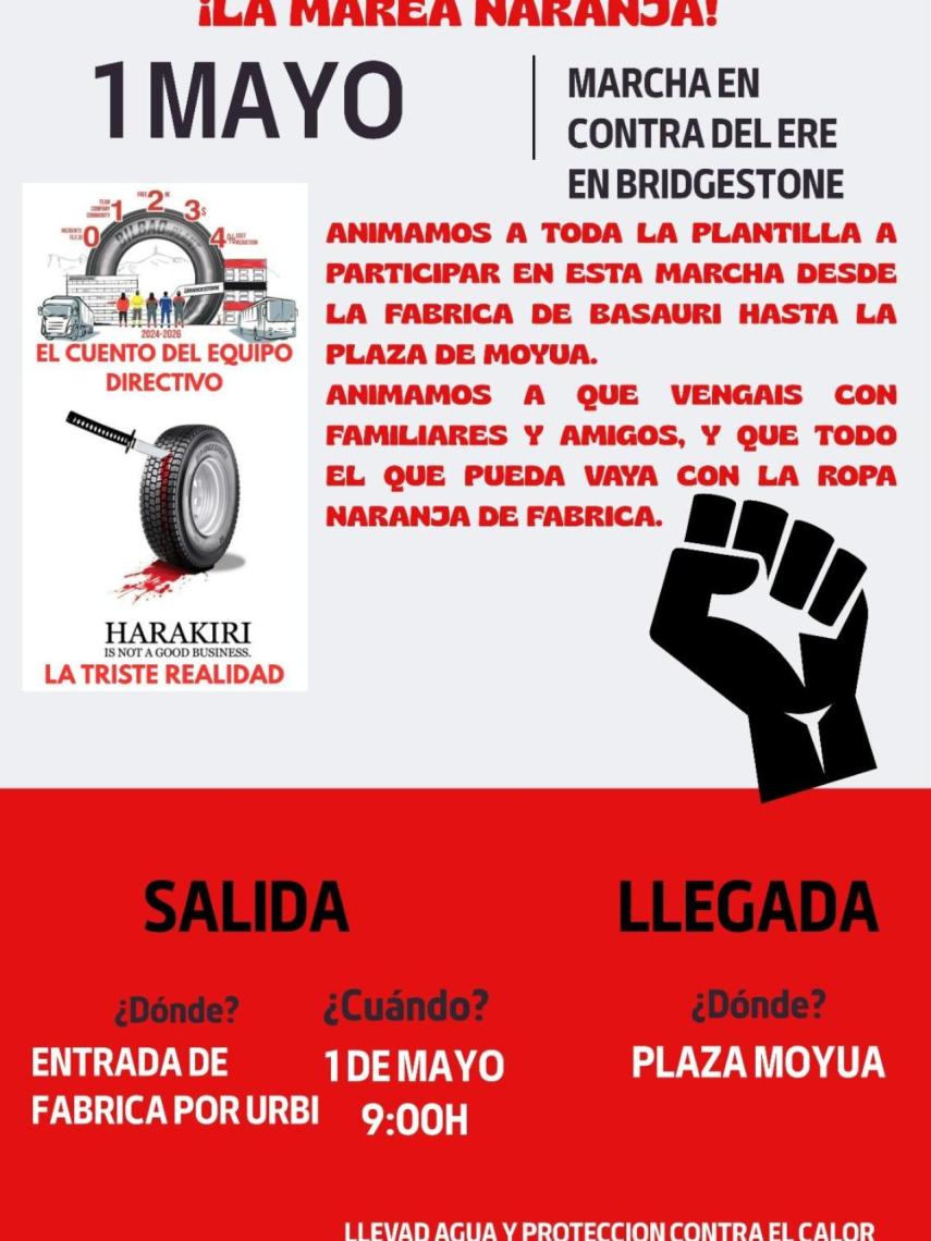 Convocatoria de la marcha de Bridgestone Basauri
