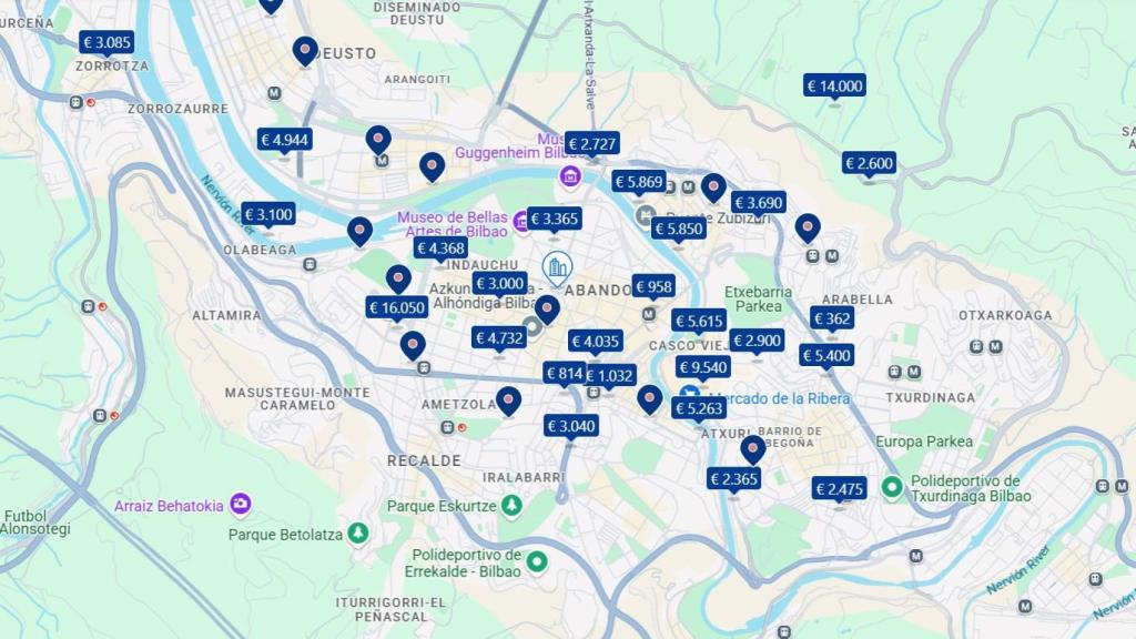 Captura mapa de Booking