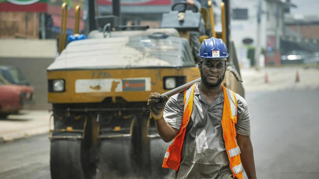 Un trabajador de la construcción.