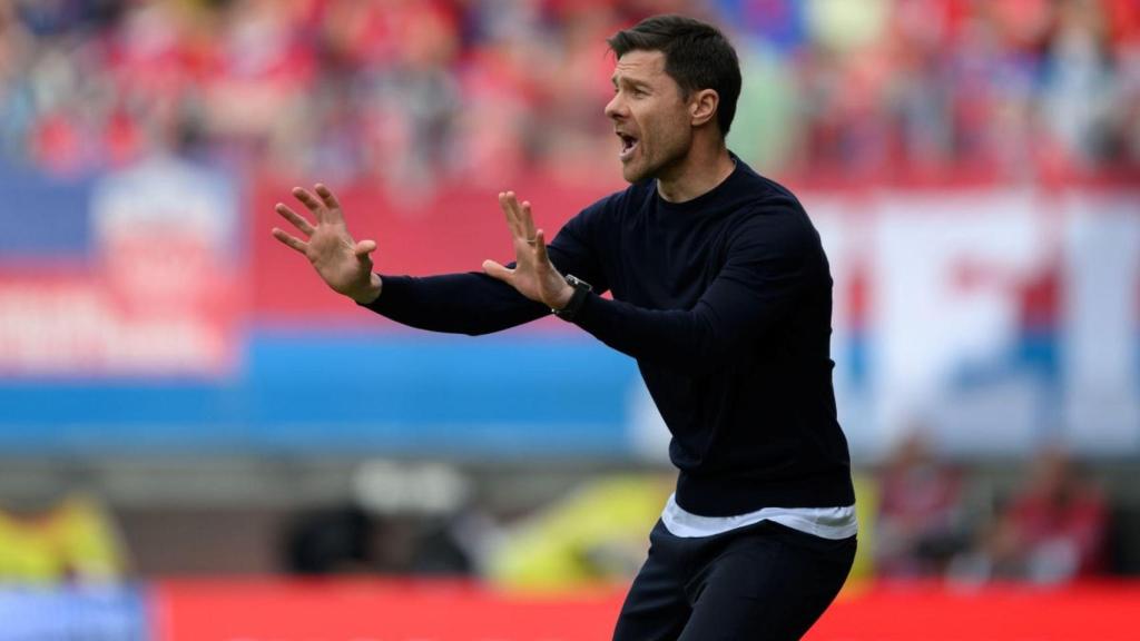 Xabi Alonso, durante un encuentro con el Bayer Leverkusen la pasada temporada.