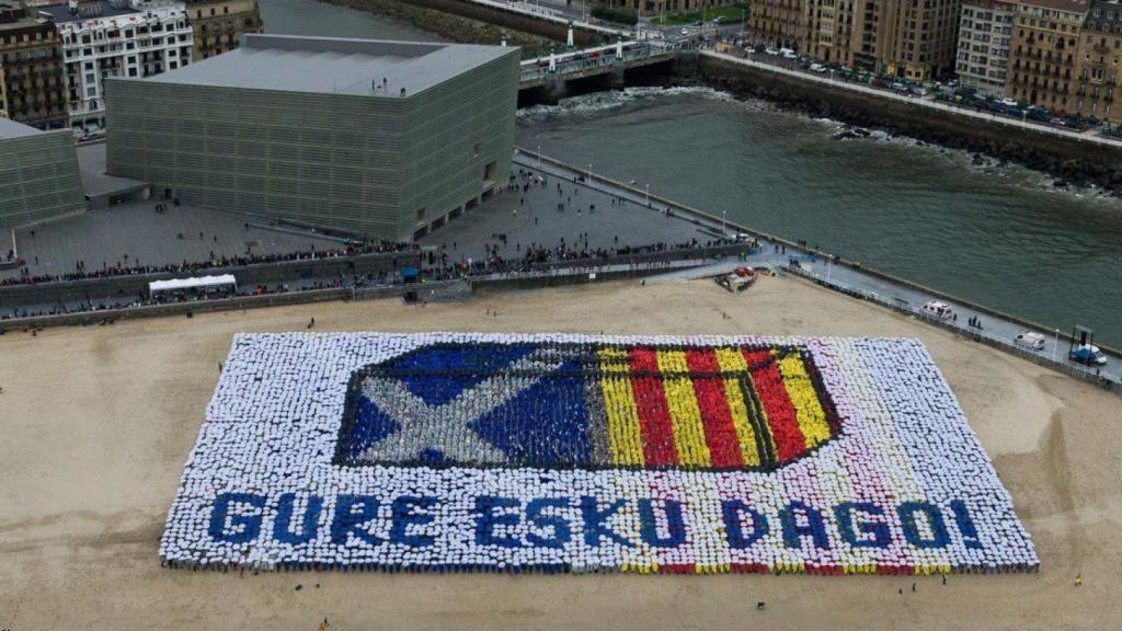 Un mosaico de Gure Esku en Donostia en 2014.