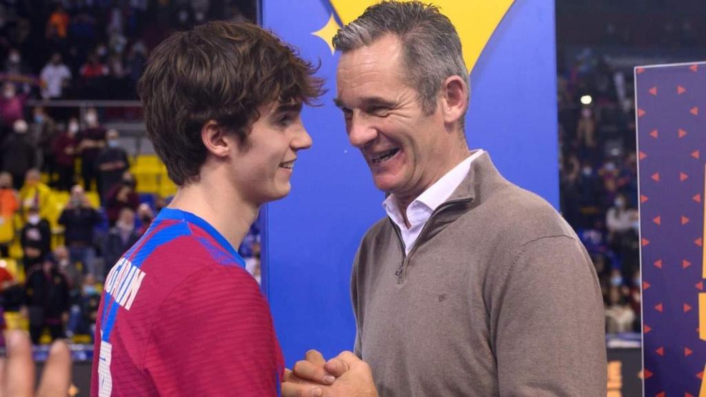 Iñaki Urdangarin y su hijo Pablo. (EFE/Quique García)