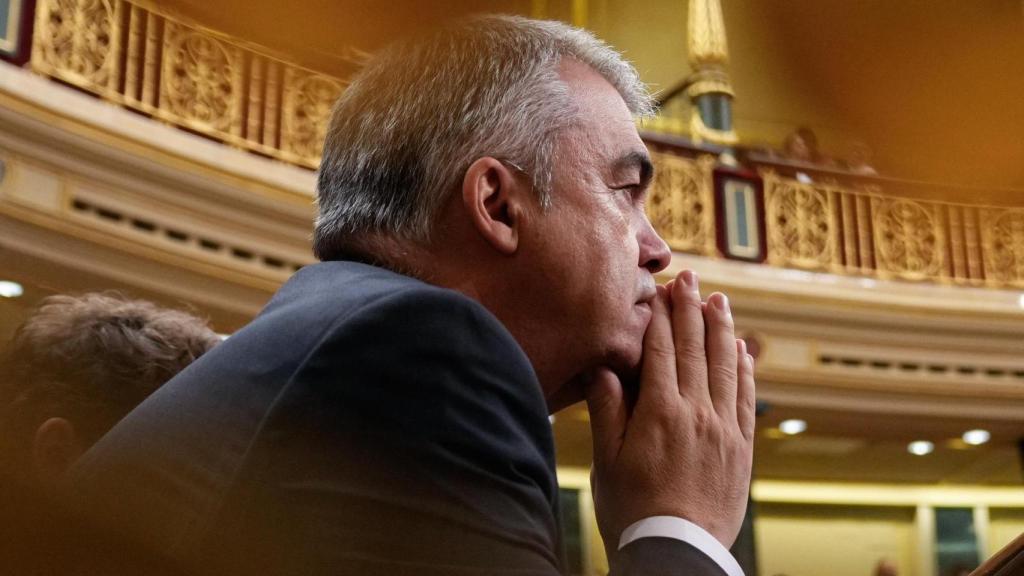 Santos Cerdán en el hemiciclo del Congreso este jueves