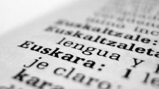 Diccionario en euskera.