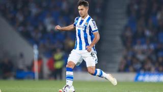 Martín Zubimendi, durante un encuentro con la Real Sociedad.