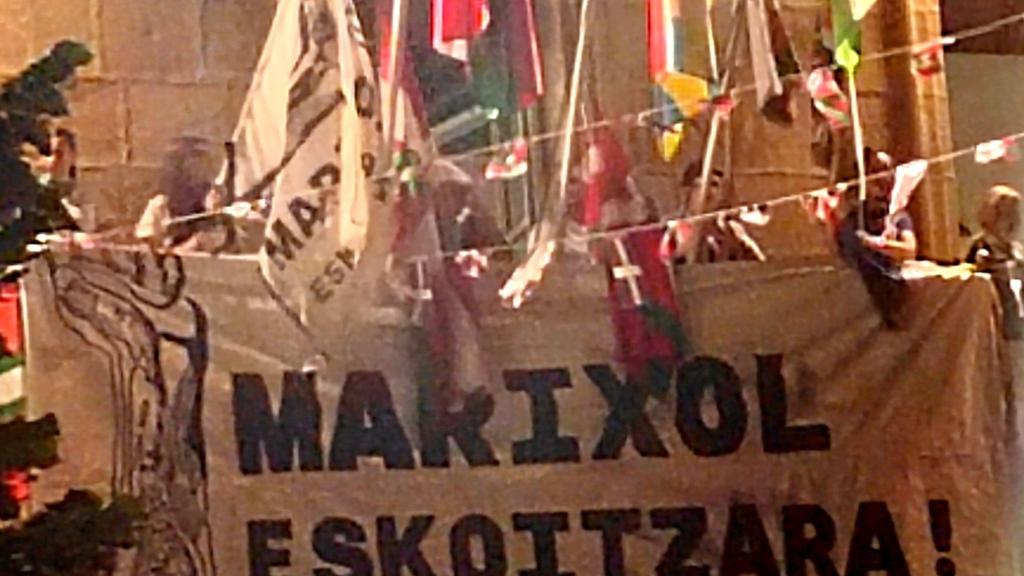 Imagen a favor de la etarra Marisol Iparraguirre, 'Anboto', en Eskoriatza.