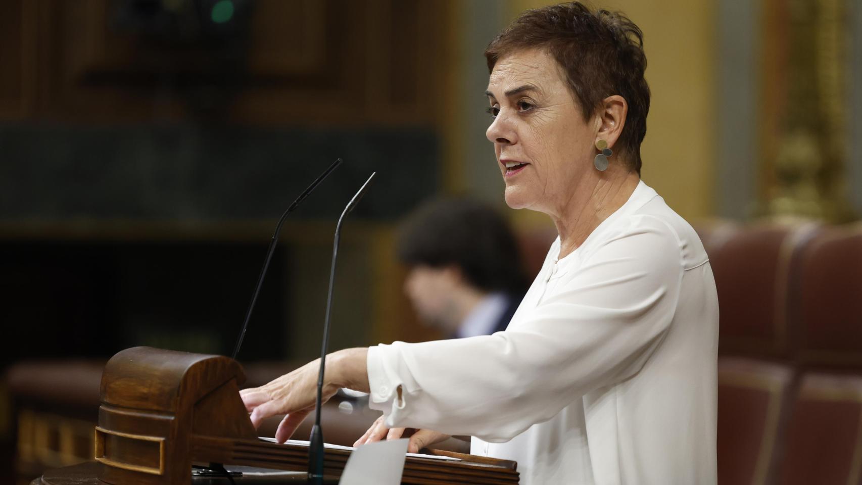 La portavoz de Bildu Mertxe Aizpu durante un pleno del Congreso.