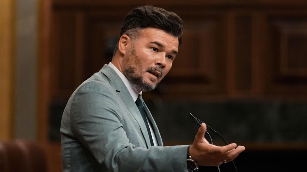 Gabriel Rufián durante un pleno celebrado en el Congreso de los Diputados.