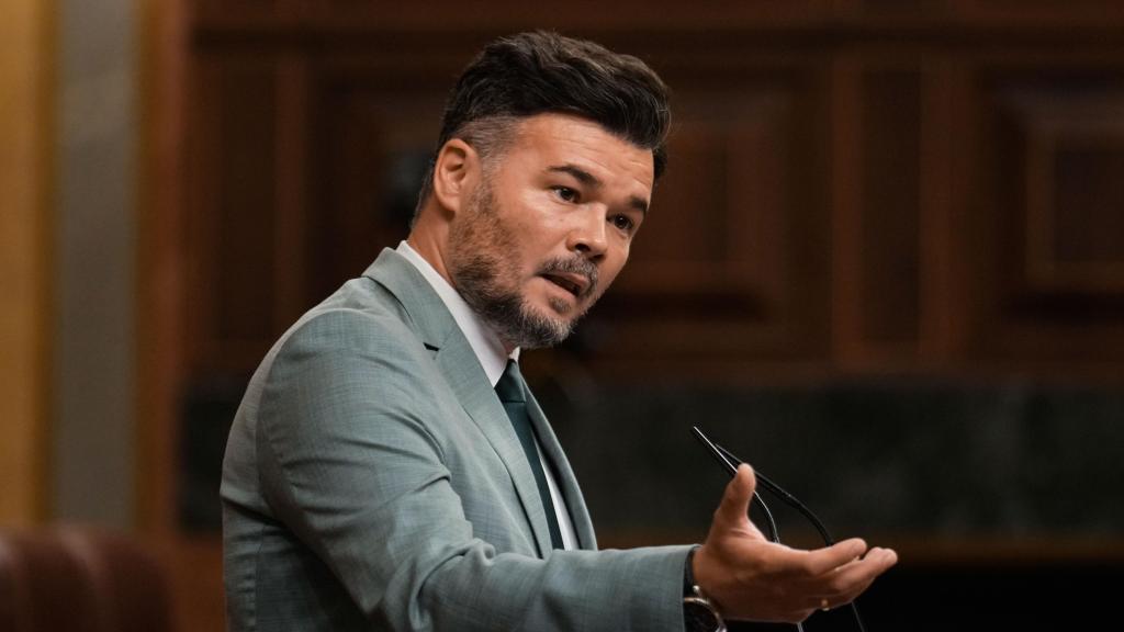 Gabriel Rufián durante un pleno celebrado en el Congreso de los Diputados.