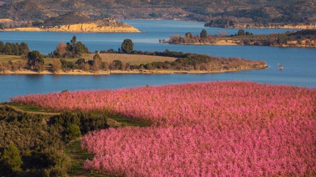 Los embalses dejan imágenes singulares en el paisaje