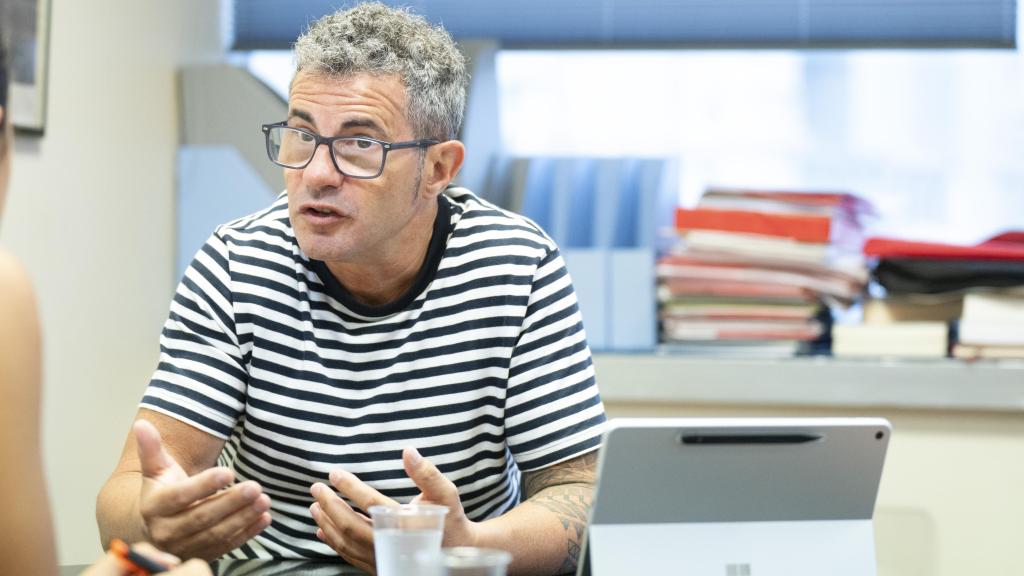 Tximi López, vicepresidente de la Comisión gestora de UGT Euskadi, en una entrevista con este medio