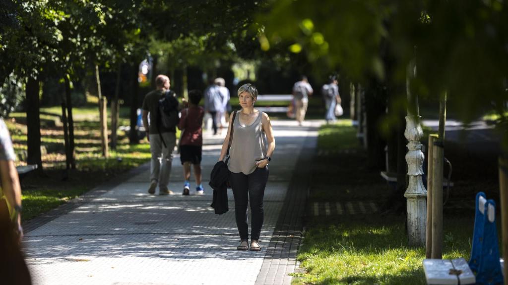 María Jauregi, víctima de ETA, durante su entrevista con Efe.