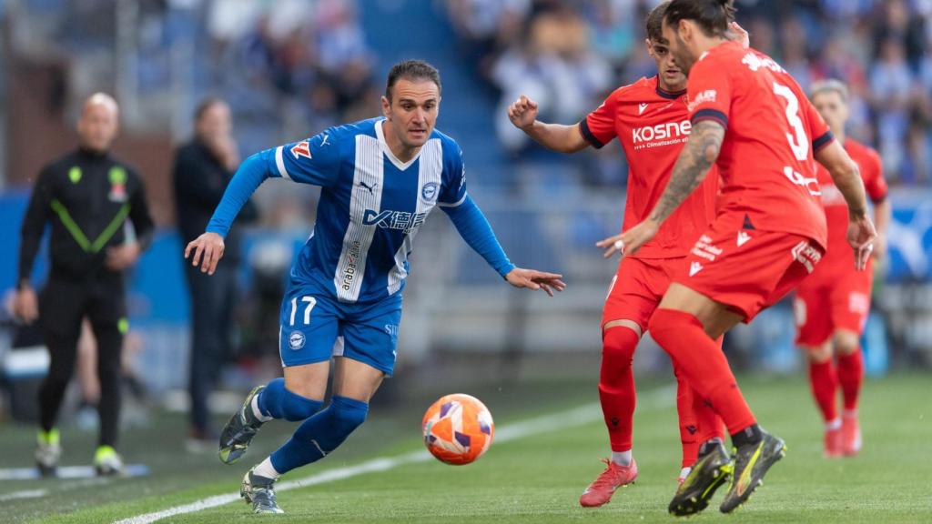 Kike García en su último partido con el Deportivo Alavés / X Deportivo Alavés
