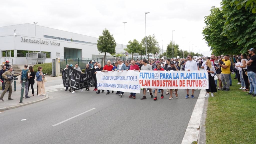 Una protesta de la plantilla de Mercedes en una foto de archivo a 22 de junio de 2022