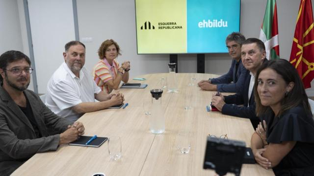 La reunión del pasado lunes entre ERC y EH Bildu en San Sebastián.