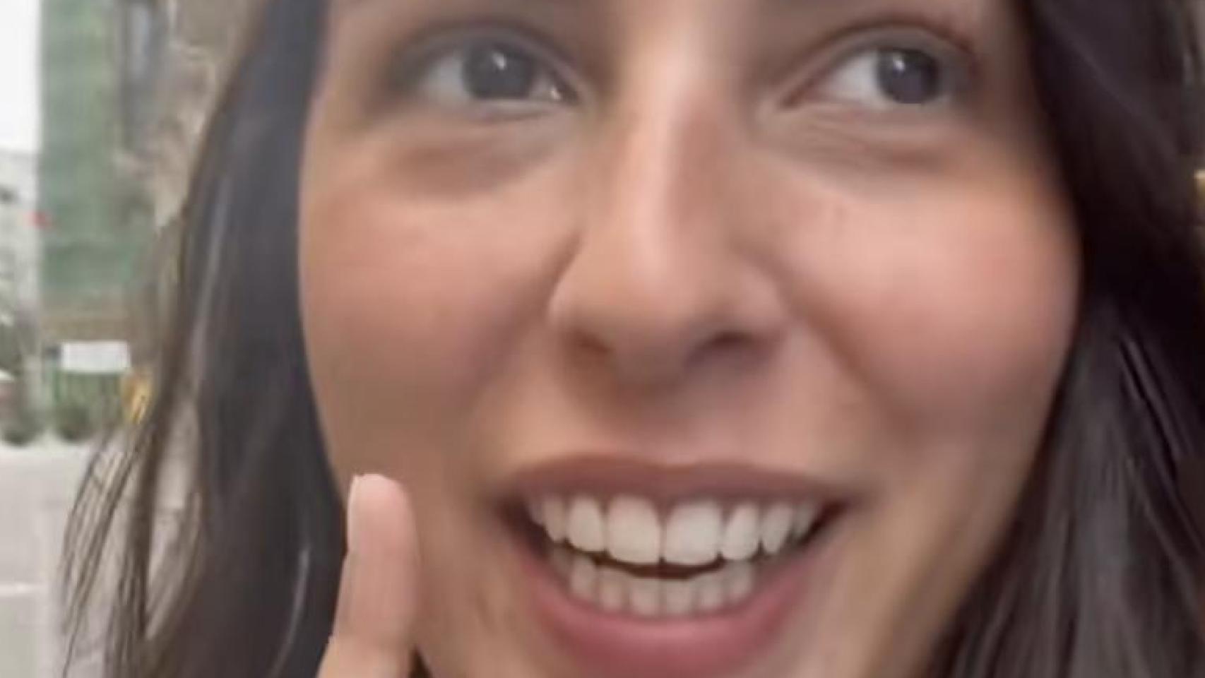 Una turista en Bilbao.