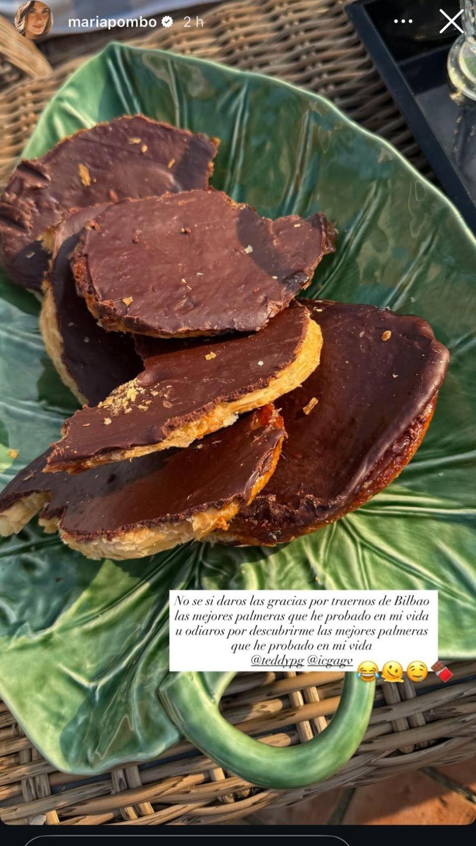 Captura de la historia de Instagram de María Pombo