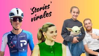 De izquierda a derecha: un ciclista del equipo israelí en La Vuelta; Nerea Berraondo, soprano; y Carlos Vicente en la firma de autógrafos de esta semana