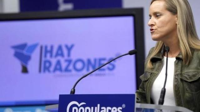 Amaya Fernández, durante la comparecencia de prensa en 2019