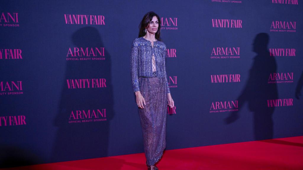 La modelo Davinia Pelegri durante el photocall de la Gala Vanity Fair & Armani Beauty con ocasión de la 73ª edición del Festival de San Sebastián, a 19 de septiembre de 2025