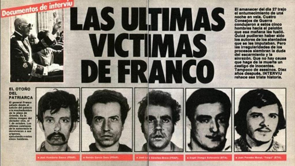 Página de la revista española Interviú protagonista de la transición española por su nacimiento en 1976