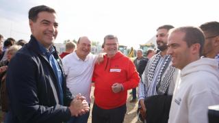 El lehendakari, Imanol Pradales, en el marco de la celebración del 49.º Alderdi Eguna este sábado 28 de septiembre en Foronda