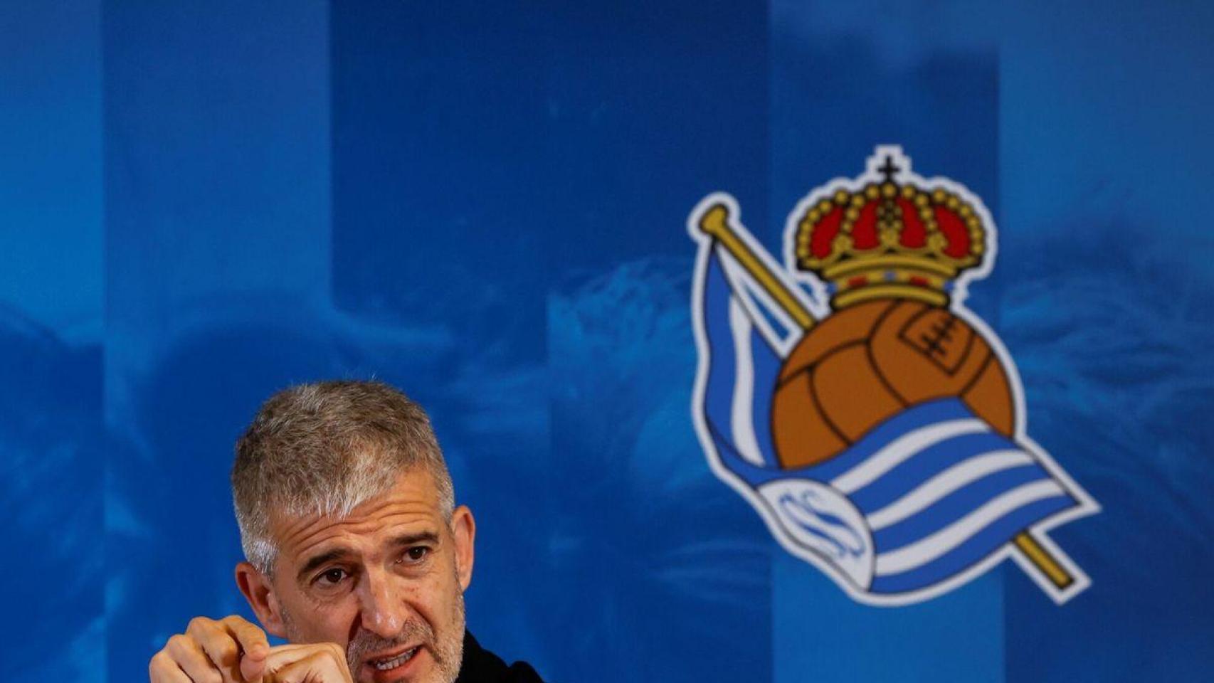 Roberto Olabe, durante su etapa como director deportivo de la Real Sociedad.