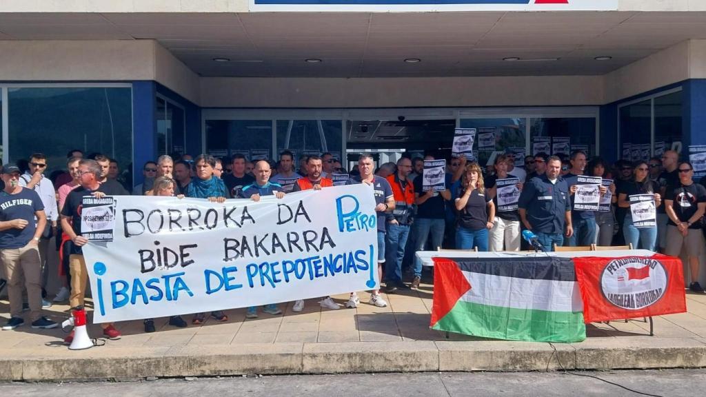 Movilización de trabajadores de Petronor.