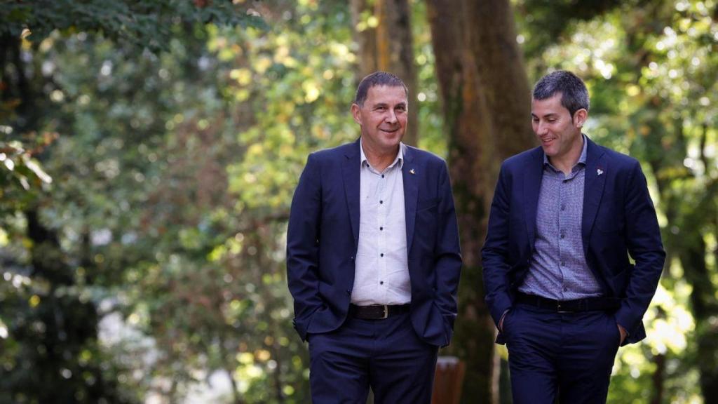Arnaldo Otegi y Arkaitz Rodríguez, líderes de EH Bildu.