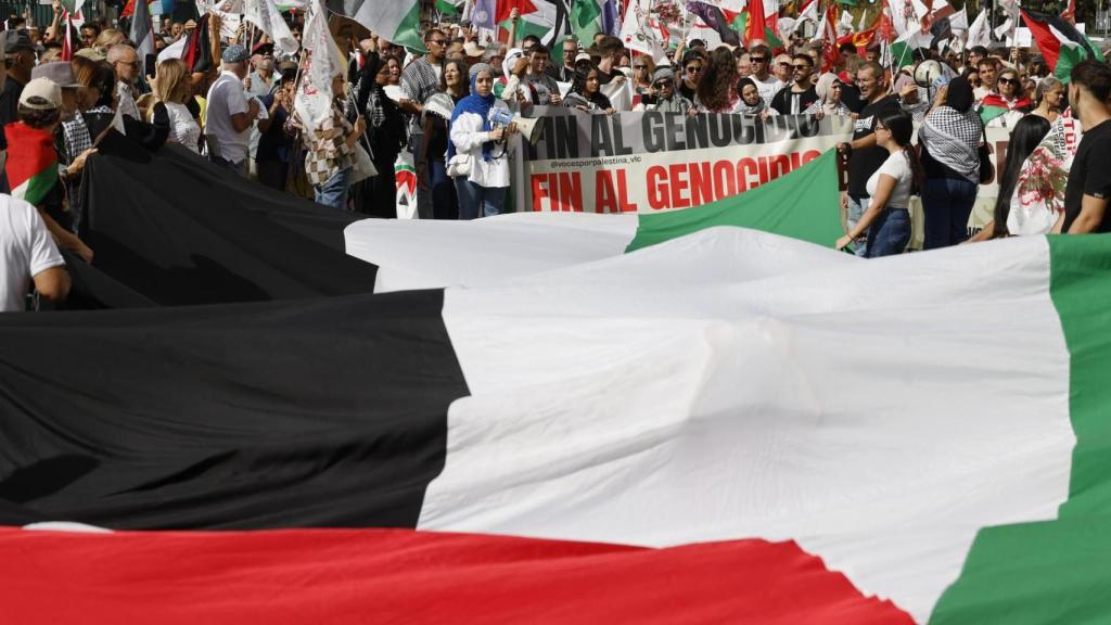 Imagen de archivo de una concentración por Palestina