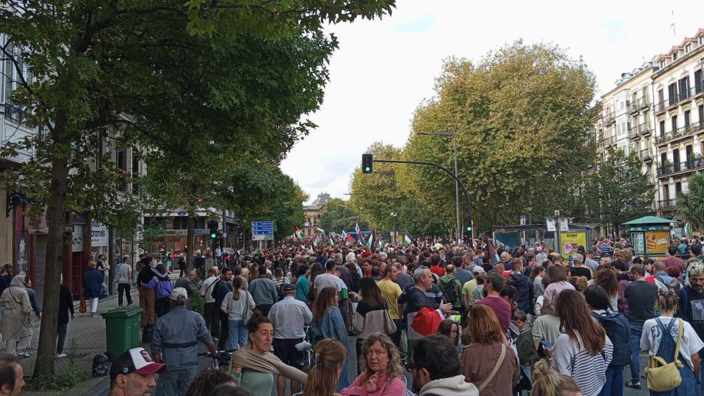 Manifestación en el Boulevard de San Sebastián