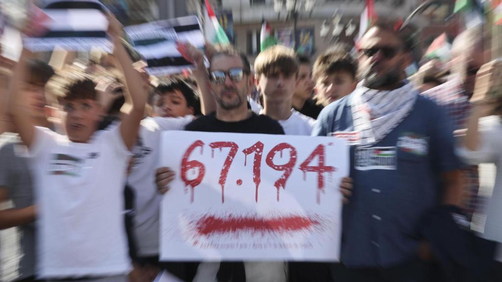 Un momento de la manifestación que ha recorrido este miércoles las calles de Bilbao