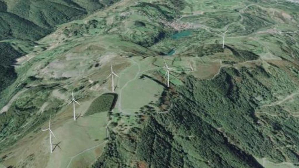 Maqueta del parque eólico proyectado