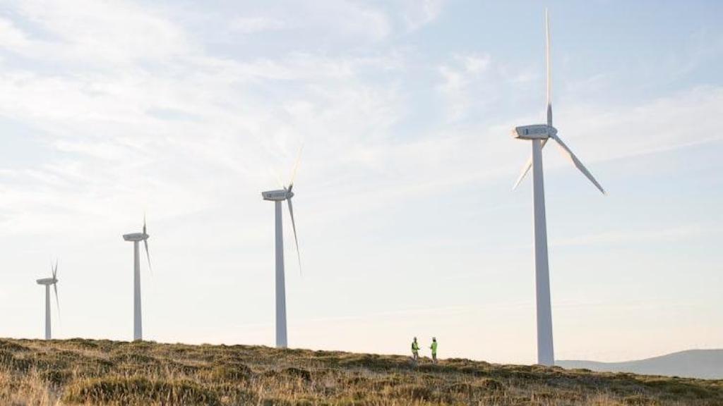 Imagen de archivo de un parque eólico