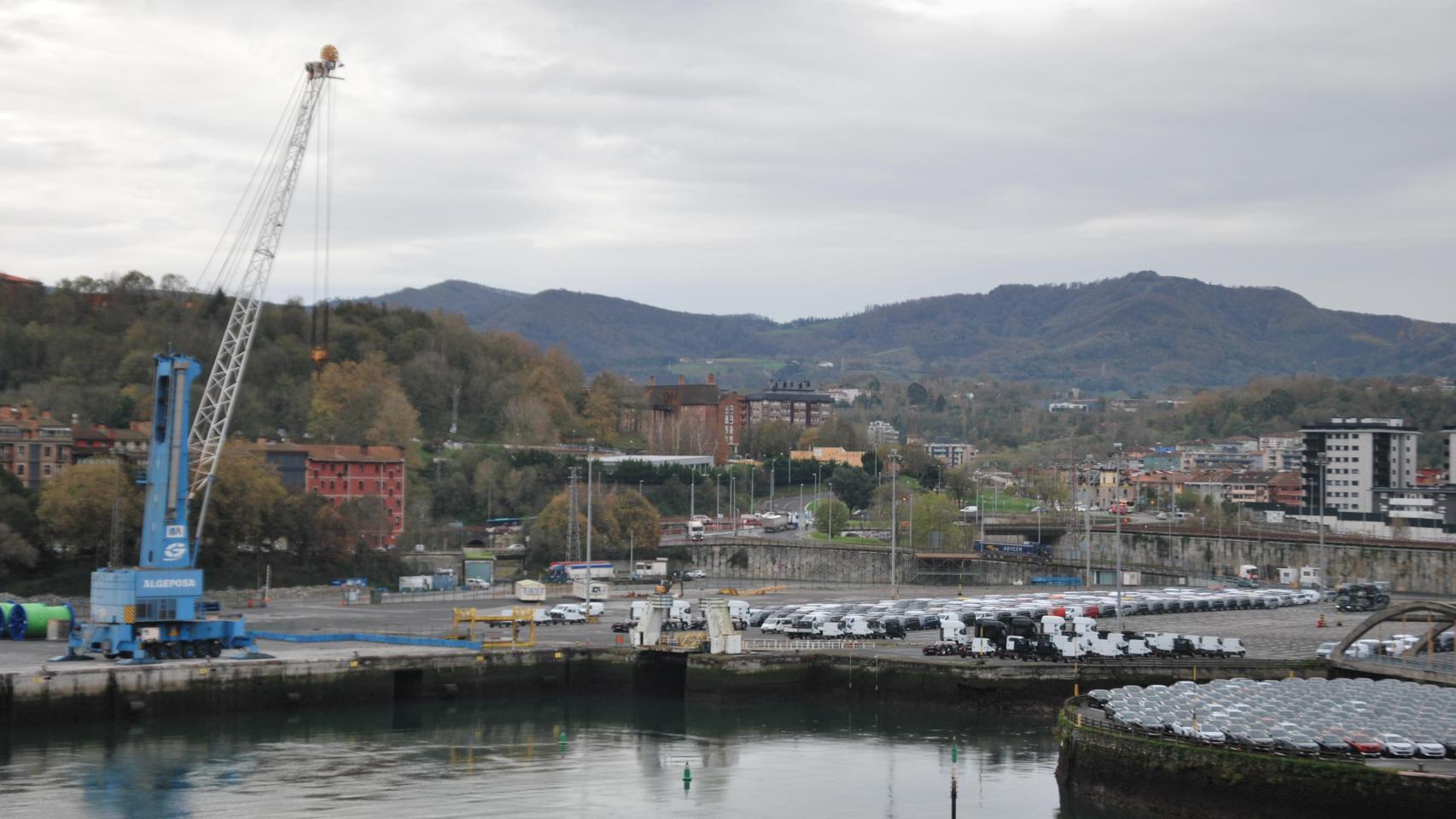 El Puerto de Pasaia, con la localidad de fondo.