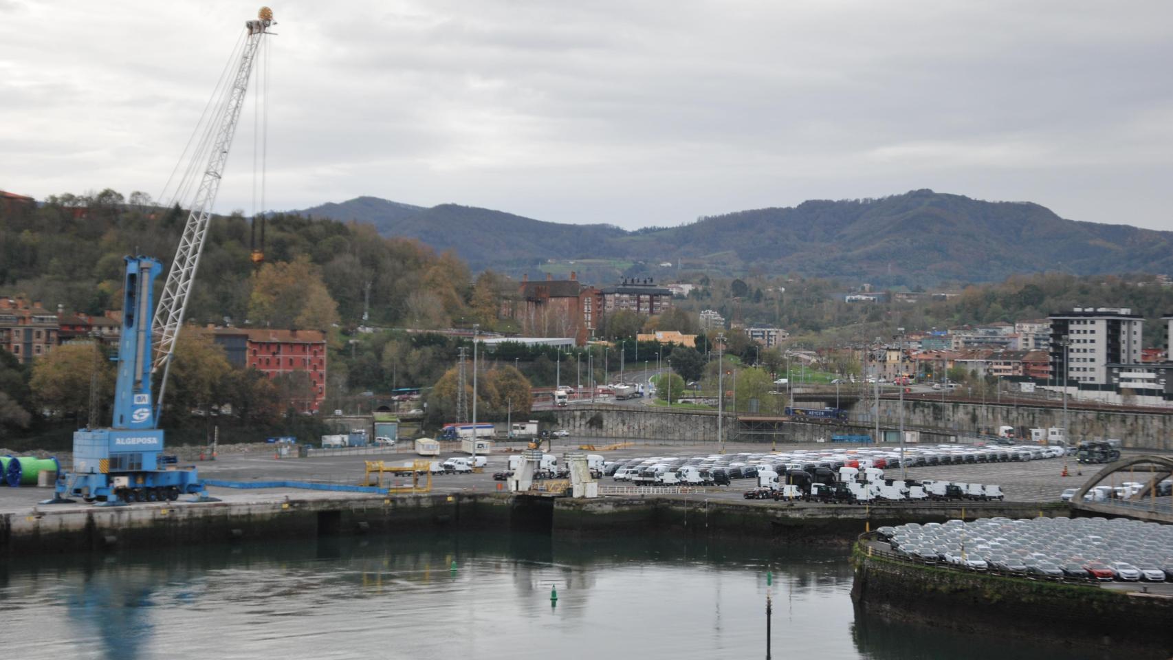 El Puerto de Pasaia, con la localidad de fondo.
