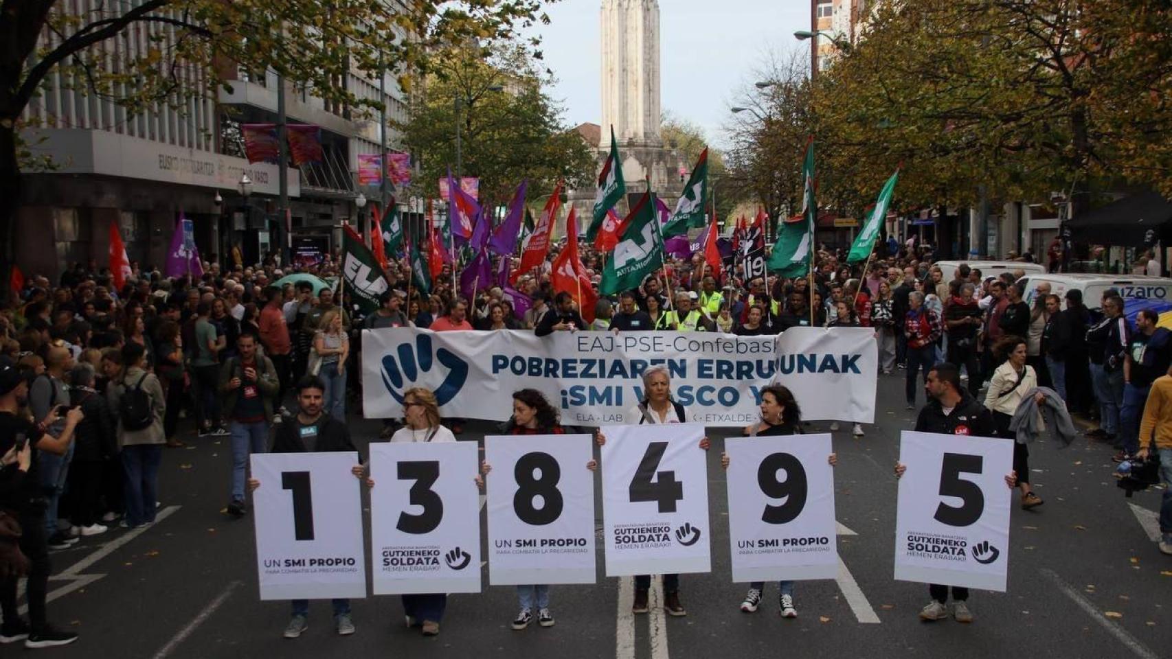 Manifestación convocada por el SMI vasco