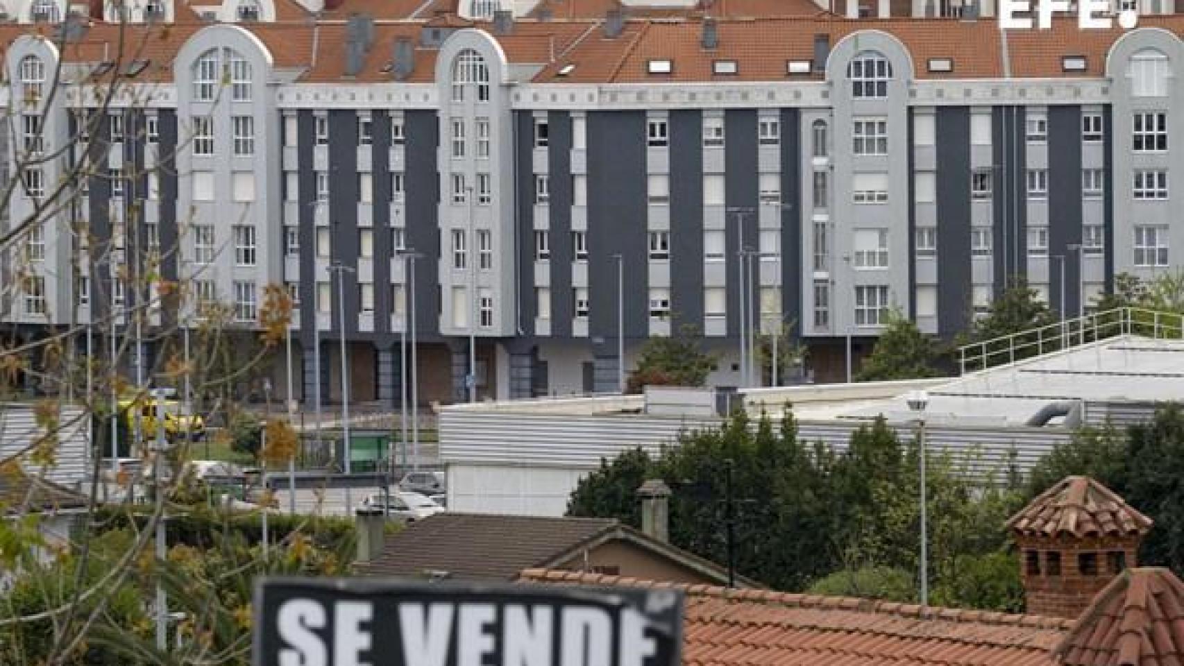 Viviendas en una foto de archivo