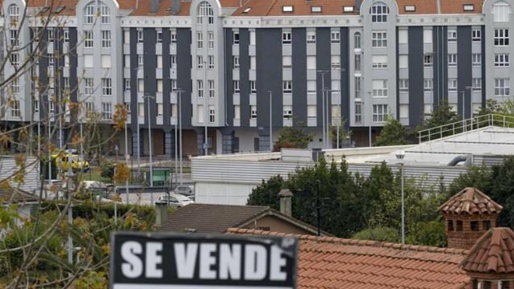 Viviendas en una foto de archivo