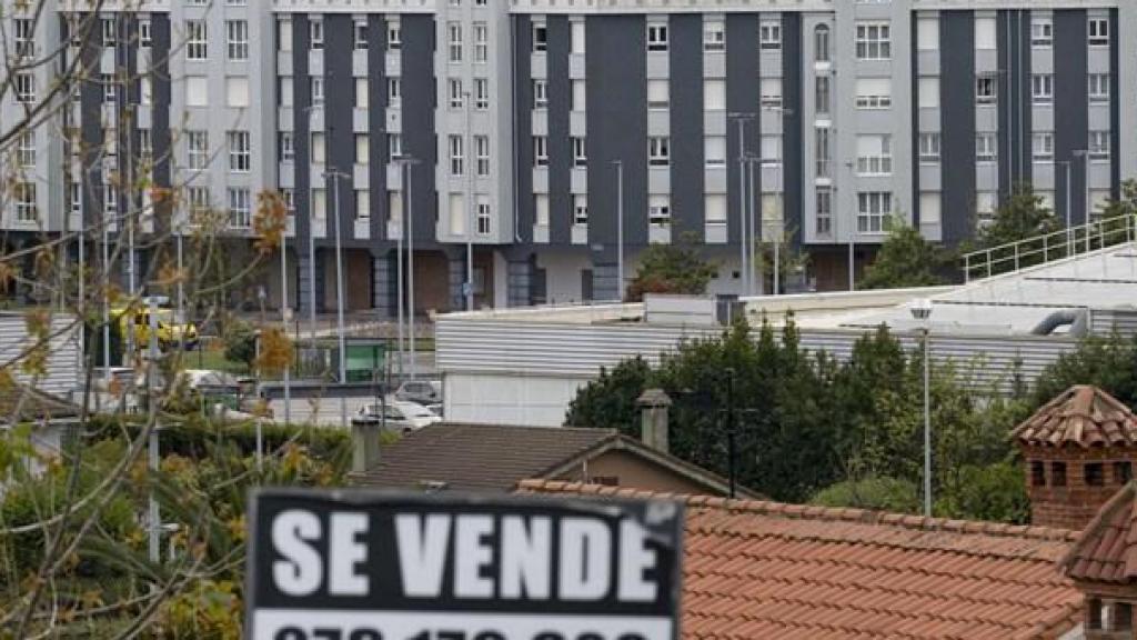 Viviendas en una foto de archivo