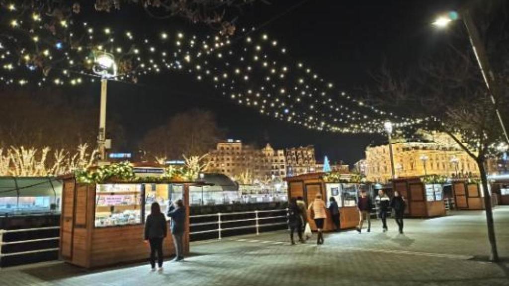 Mercado de Navidad de Bilbao en la ubicación antigua.