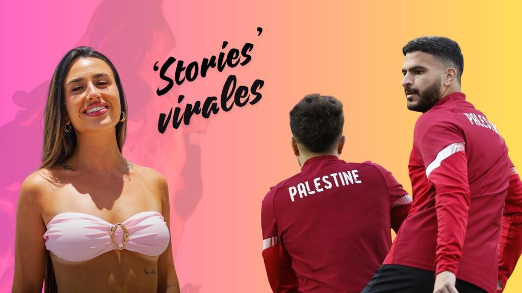 De izquierda a derecha: Olatz, de 'lidlt' y dos jugadores de la Selección de Palestina