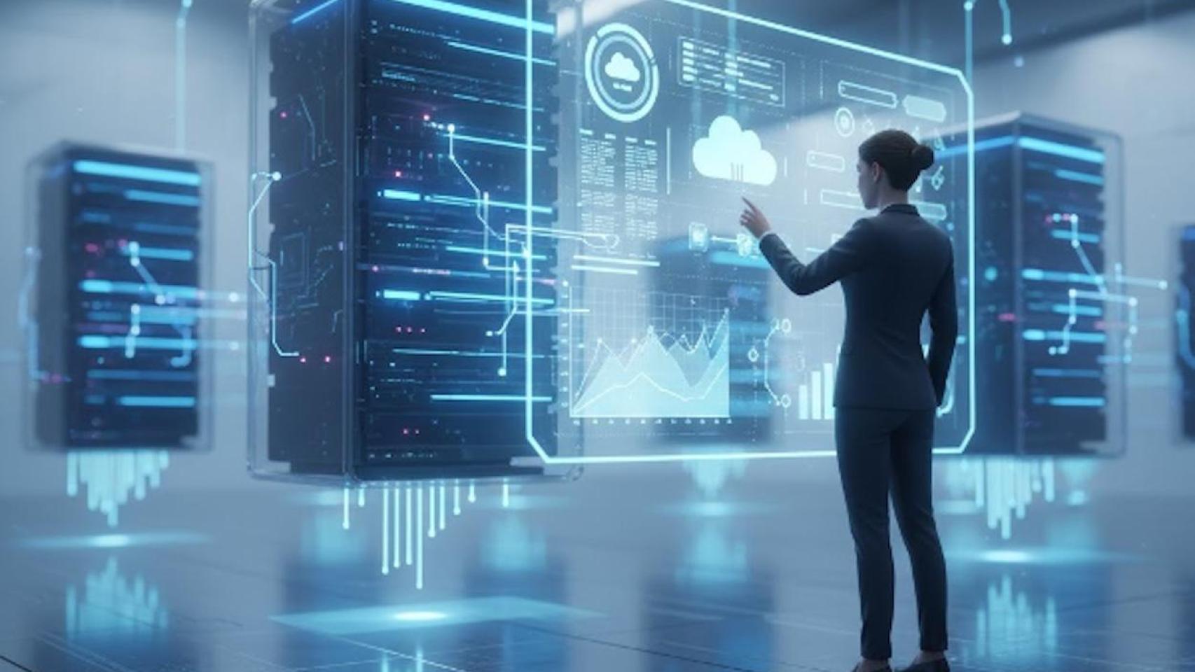 Alojamiento web, imagen generada por IA