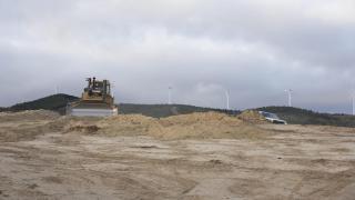 Imagen del inicio de las obras del parque eólico de Labraza