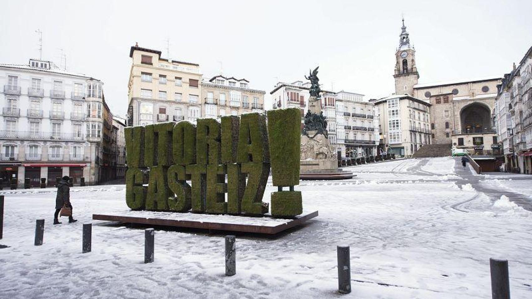 Nieve en Vitoria