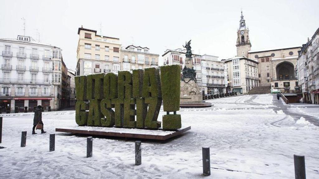 Nieve en Vitoria