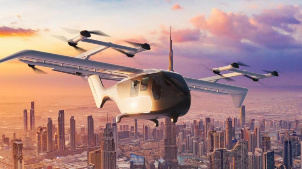 Imagen realizada por Crisalion Mobility con el eVTOL que diseña la compañía con sede en Bilbao / X